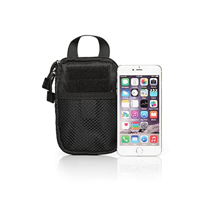 Mini Pocket Organizer Pouch, Tactical Molle Pouch Accessory Bag, Small Tool Storage Pouch for Phones/Cards/Keys/Pocket Knife, Men's Utility EDC Waist Bag Pack for Camping Hunting