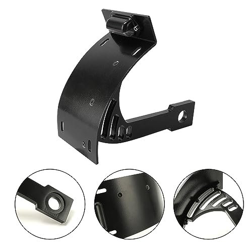 SUNPIE Add White Lights Black Motorcycle Cured Vertical Side Mount Licese Plate with Light Tag Holder Bracket Fits All Sport Bike