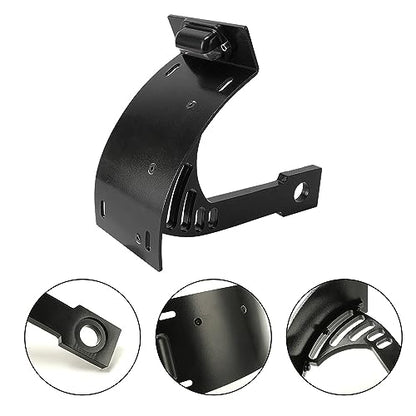 SUNPIE Add White Lights Black Motorcycle Cured Vertical Side Mount Licese Plate with Light Tag Holder Bracket Fits All Sport Bike