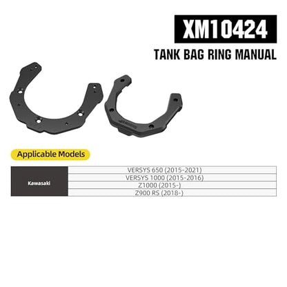 Rhinowalk Magnetic Motorcycle Tank Bag 5–6.5L Expandable, Quick Release Motorbike Fuel Tank Bag with Lock, Waterproof Storage Backpack with Rain Cover (XM10424) - color: XM10424