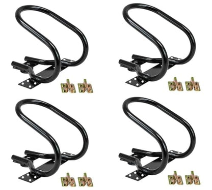 Mytee Products (4 Pack) 7" Motorcycle Wheel Chock Steel for E-Track/X-Track System - Black - size: 4 - Pack