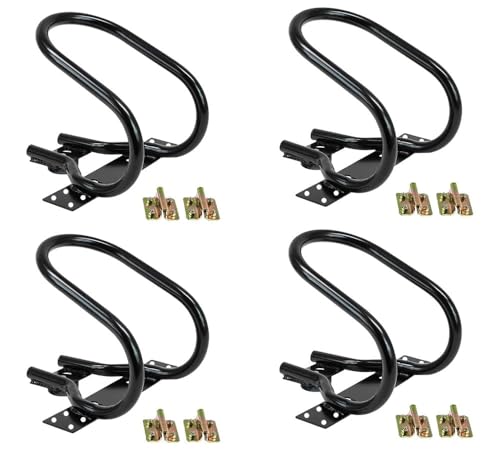 Mytee Products (4 Pack) 7" Motorcycle Wheel Chock Steel for E-Track/X-Track System - Black - size: 4 - Pack