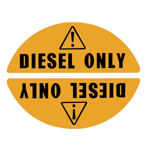 1 Pair of Diesel Only Stickers for Car Van Truck Vehicle Boat Oil Tank Fuel Filler Gas Cap Lid Cover Weatherproof Adhesive Decals Yellow - color: Diesel Only Yellow (1 Pair)
