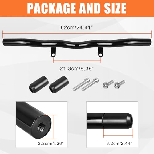 AUFER Motorcycle Front Highway Engine Guards Crash Bar Compatible With For Harley Sportster S RH1250S Nightster RH975 RH975S 2021-2025 Flat-Out Bar Bumper Protector Freeway Bar
