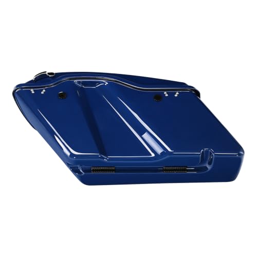 HR3 Bright Billiard Blue Hard Saddlebags Compatible with 2023 Road King Special FLHRXS Fit for 2014-2023 Harley Touring Road King Road Glide Street Glide Electra Glide - color: Bright Billiard Blue