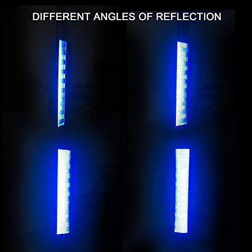 TOMALL 35.2'' Strong Reflective Stripe Stickers High-Intensity Night Visibility Reflective Decal Universal Safety Warning Diamond Grade Waterproof Self Adhesive for Car Trunk (Blue) - color: Blue