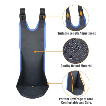 ATV Rear Passenger Foot Rest,Universal Adjustable Foldable Wear-resistant Rear Foot Pegs Compatible With Sportsman Rancher Griz(Blue Piping) - color: Blue Piping