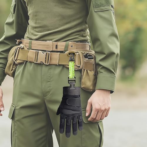 weryerker 2PCS Tactical Glove Clip Holder Anti-slip Nylon Work Glove Holder Clip, for Tactical Backpack, Tool Belt, Outdoor - color: 4pcs Black+green
