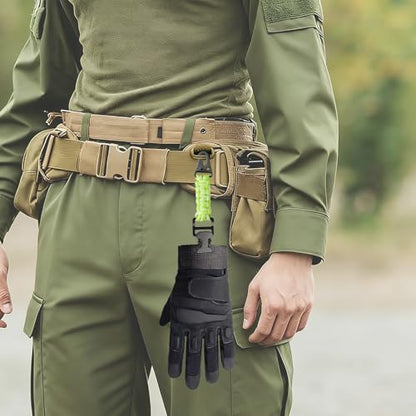 weryerker 2PCS Tactical Glove Clip Holder Anti-slip Nylon Work Glove Holder Clip, for Tactical Backpack, Tool Belt, Outdoor - color: 4pcs Black+green