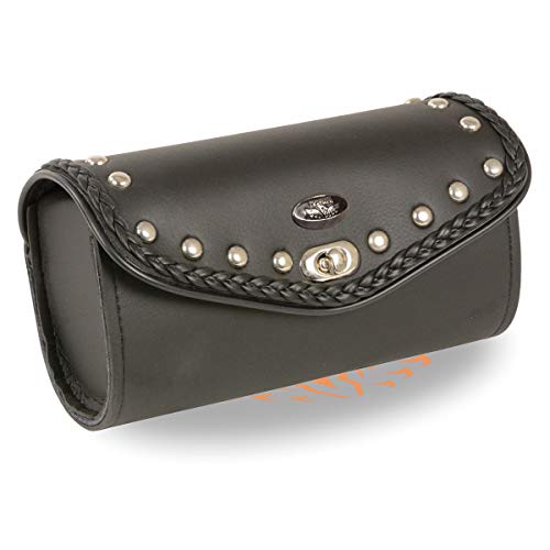 Milwaukee Leather Windshield Bag - PVC Motorcycle Storage w/Turn Lock or Hook Closure - Fits Most Bikes - One Size - color: SH49903-BLACK, size: One Size
