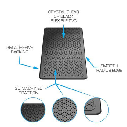 STOMPGRIP | Motorcycle Center Tank Pad Protector | Universal Fit | Pint | Waffle Black - color: Black