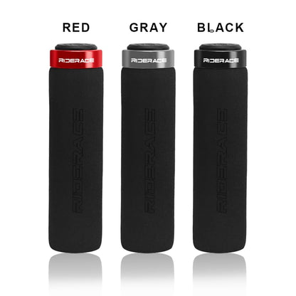 Bike Handlebar Grips,Single Lock On Anti-Slip Foam Mountain Bike Grips,Shock-Absorbing Comfortable,for MTB/BMX/Folding Bicycle - color: red and black