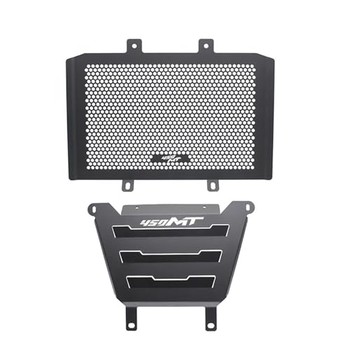 Motorcycle Radiator Grille Cover Motorcycle Radiator Guard Protection Engine Cover Protector For CFMOTO 450MT 450 MT 450 MT450 CF450MT 2024 2025 2026(Black set logo) - color: Black set logo