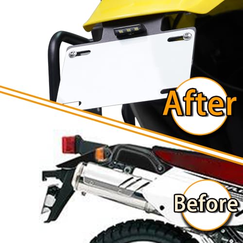 Fender Eliminator Fit for DR650 DR650S DR650SE 1996-2026 License Plate Holder Bracket with LED Light Tail Tidy