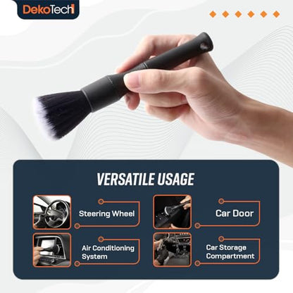 Ultra-Soft Car Detailing Brush Set - No Scratch Car Interior Cleaning Brushes with Soft Brush Head & Comfortable Grip - Clean Exterior, Interior Dash Panels Emblems Infotainment Screen