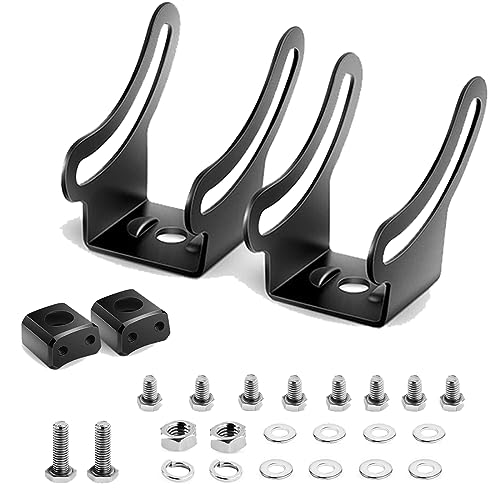 Slide Brackets - LEDOPPO Light Bar Mounting Brackets Kit, Universal Adjustable Bottom Mount Offroad Truck LED Bar Work Light Pods Base Bracket,2 Pack,Black - size: LED Light Bar Base Brackets