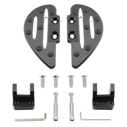Motorcycle Passenger Footboard Foot Pegs for Can Am Spyder F3/ F3-S/ F3-T 2015+, Anti-Slip Wide Footpegs, Rear Footrest Floorboards, Motorbike Highway Footboard Accessories (Drop Shaped-Rear) - style: Drop Shaped-Rear