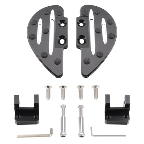Motorcycle Passenger Footboard Foot Pegs for Can Am Spyder F3/ F3-S/ F3-T 2015+, Anti-Slip Wide Footpegs, Rear Footrest Floorboards, Motorbike Highway Footboard Accessories (Drop Shaped-Rear) - style: Drop Shaped-Rear