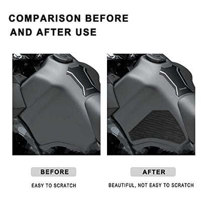 Motorcycle Fuel Tank Pad for KLR 650 KLR650 2021 2022 Anti-Slip Tank Protection Stickers Knee Grip Traction Pad - size: A
