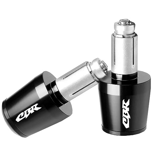 2pcs Motocycle Handlebar Grip Ends 7/8" 22mm for H-onda CBR60F CBR125R CBR150R CBR250R CBR400 NC23 NC29 CBR600 F2 F3 F4 F4i CBR600RR CBR900RR CBR954RR CBR1000RR (Black) - color: Grip End - Black