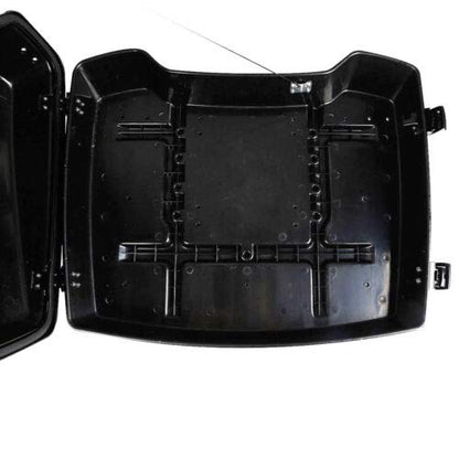 TCT-MOTORPARTS 5.5'' Razor Trunk W/Latch Key Trunk Luggage Tail Box Fit for Harley Touring 1997-2013 Road King Street Electra Glide Ultra Classic Limited - color: Vivid Black #1