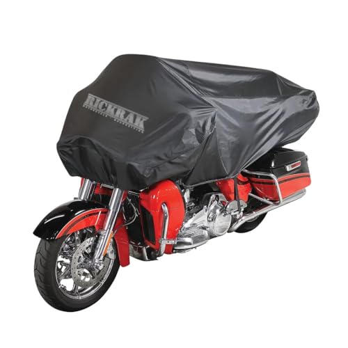 RickRak US1 Half Cover for Touring Motorcycles, Trikes - Waterproof, UV Protection, Snug Fit (Black)