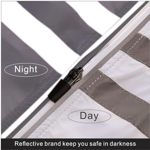 bpbtti Men's Hi-Viz Safety Running Cycling Vest Sleeveless Windbreaker vests- Windproof and Reflective - color: White, size: X-Large