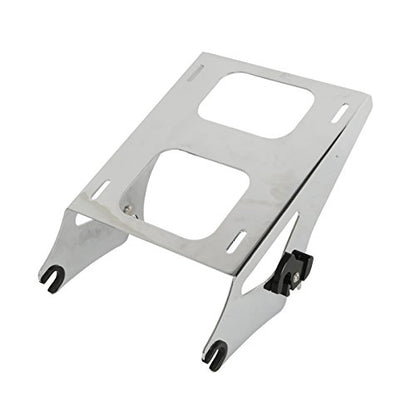 TCMT King Motorcycle Trunk Box Backrest 2 Up Mounting Rack Luggage Rack Fit for Harley 2014-2025 Touring CVO Road King Road Glide Street Glide Electra Glide Pack - color: Style B Chrome 2 Up Rack#1