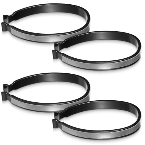 High Reflective Cycling Trousers Clips, 4 Pcs Bike Ankle Reflective Clip Outdoor Cycling Reflective-Gear Pant Cuff Clips - color: Silver