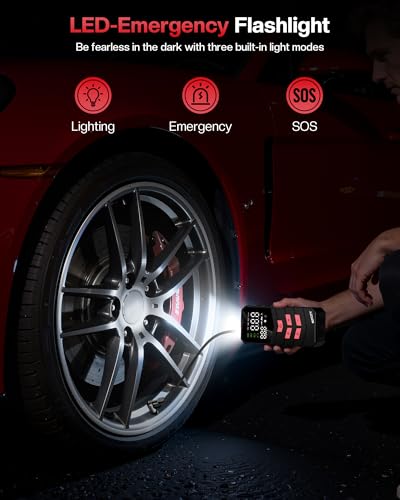 Portable Air Compressor for Car Tires, 16000mAh Wireless, 150PSI Wireless Tire Inflator with Lighting and Mobile Power Function, Suitable for SUVs, Cars, Motorcycles, Bicycles and Balls