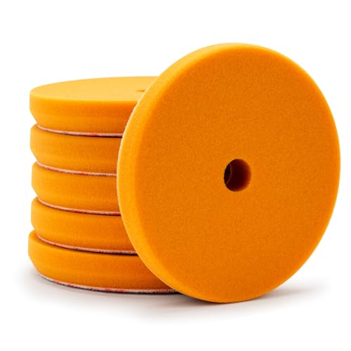 Griot's Garage Orange Foam Correcting Pads for Car Polishing and Detailing, Removes Light to Moderate Paint Defects, Durable, Machine-Washable, 12211, 6.5", Set of 6 - size: 6.5" Pads (Set of 6)