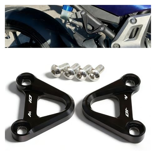 2025 Rear Footrest Passenger Foot Peg Blanking Plate Compatible With MT10 FZ10 2016-2023 MT-10 FZ-10 Motorcycle Pedal Hook(Black B)