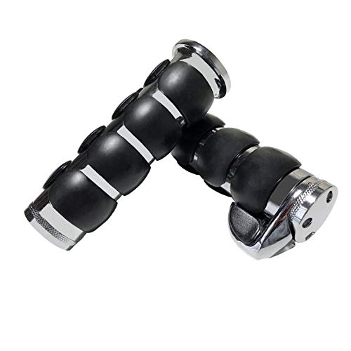 Motorcycle Hand Grips 7/8" 22mm Non-Slip Hand Grip with Throttle Assist for Harley Yamaha Kawasiki Suzuki Cruisers Motorbikes Choppers - color: Chrome-B