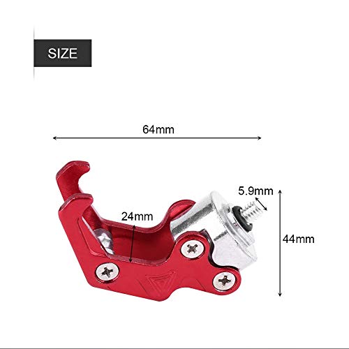 Motorcycle Helmet Hook, Aluminum Alloy Motorcycle Hanger Hook, Claw Shaped Motorcycle Luggage Bag Hanger Hook, Mounted on Motorcycles (Red)