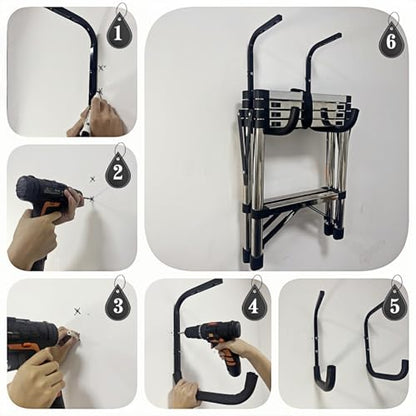 Overhead Garage Storage Rack, Heavy Duty Ceiling Storage Hooks Utility Hanger for Lumber Ladder Bike & Other Bulky Items (6) - size: 12inch