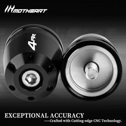 Motorcycle Handlebar End Weights For Ninja ZX-4RR 2023-2025 Heavy Duty Stainless Steel & Aluminum Bar Ends with Vibration Dampers Universal 8mm Fit Accessories (Black) - color: Black