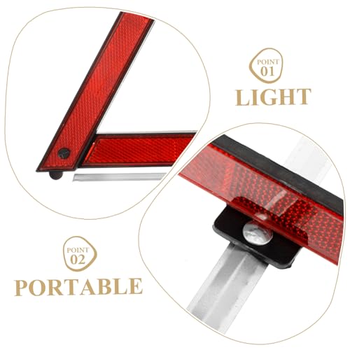 3pcs Road Safety Triangles Reflective Tape Emergency Roadside Triangle Sign