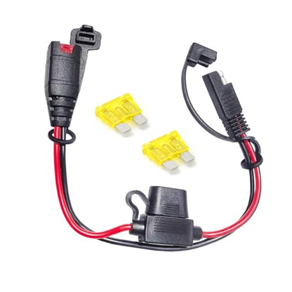 SAE Connector Compatible with NOCO Genius Smart Battery Charger GC004 X-Connect 12inch-16AWG,SAE Extension Cord Cable, 3 * 20A Fused Waterproof Plugs