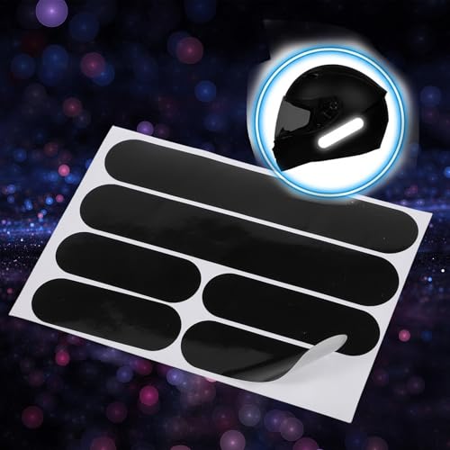 Ymapinc 16PCS Helmet Reflective Stickers, Night Visibility Reflective Tapes for Motorcycle Helmet Decals, Bike, Hard Hat Stickers for Safety