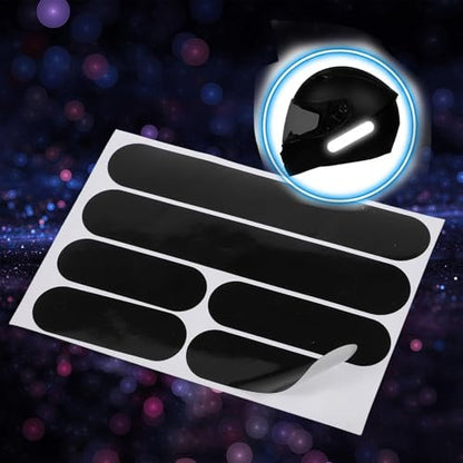 Ymapinc 16PCS Helmet Reflective Stickers, Night Visibility Reflective Tapes for Motorcycle Helmet Decals, Bike, Hard Hat Stickers for Safety