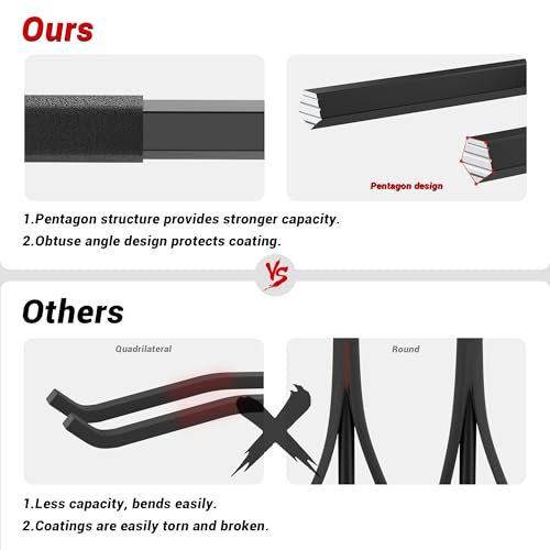 Ultrawall Garage Storage Hooks, Heavy Duty Steel Tool Organizer, 12.4 Inch Wall Mount Hangers Racks for Car Tires, Ladders, Chairs, Ropes and Garden Tools, 2 Pack - size: 2 Pack