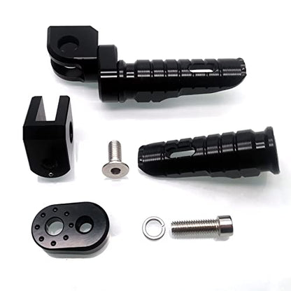 MZS Motorcycle Foot Pegs, Double Adjustable Front Rider Footpegs Footrest Rest Pedal Black Compatible with EX250 EX300 EX400 EX650 Z125 Z400 Z650 Z750 Z800 Z900 Z900RS Z1000 Z1000SX ZX6R ZX10R ZX14R - size: EX250 EX300 EX400 EX650 Z125 Z400 Z650 Z750 Z800