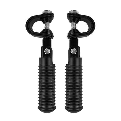 Motorcycle Foot Pegs for 1" Crash Bar 1.25" 1 1/4" Engine Guard U-Clamp Footpegs Fit for Harley Sportster 883 1200 Softail, Universal foot pegs for motorcycles Black - color: Black