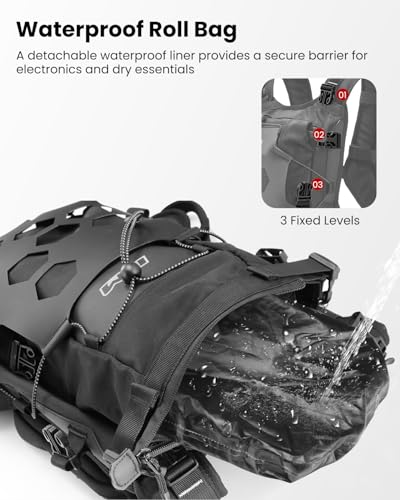 ILM Motorcycle Adventure Backpack Dirt Bike Portable Waterproof Bag for Men Women Dual Sport ATV Hiking BP02