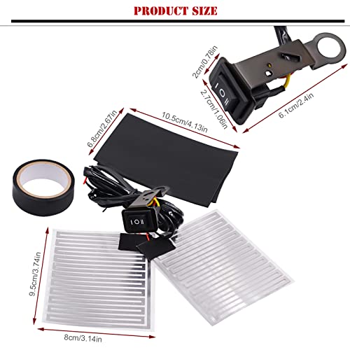 12V Motorcycle Handlebar Heated Pad Warm Heated Grip Kit Pads Motorbike Winter Heated Grip Pads Handlebar Heater