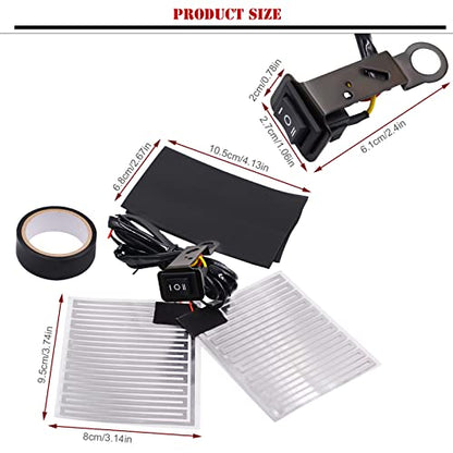12V Motorcycle Handlebar Heated Pad Warm Heated Grip Kit Pads Motorbike Winter Heated Grip Pads Handlebar Heater