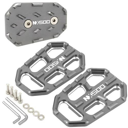 Motorcycle Foot Pegs Front Footpegs Footrests Pedal Enlarger Brake Extension for Honda NX500 2023 2024 2025(A Set Gray) - color: A set Gray