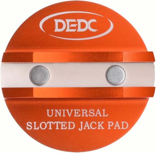 DEDC Universal Aluminum Grooved Magnetic Jack Pad, Jacking Puck Pinch Weld Frame Rail Adapter, Oil Change Mush Haves, Change Tire Repair Tires Oil Must Have, for Car SUV Truck Pickup Sedan MPV Wagon - size: Orange 1 Pc