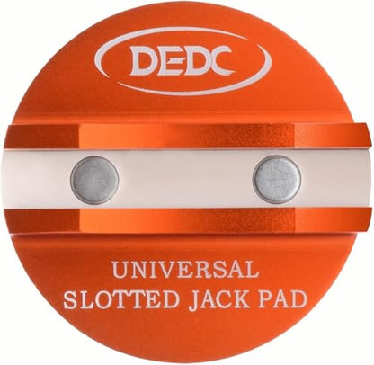 DEDC Universal Aluminum Grooved Magnetic Jack Pad, Jacking Puck Pinch Weld Frame Rail Adapter, Oil Change Mush Haves, Change Tire Repair Tires Oil Must Have, for Car SUV Truck Pickup Sedan MPV Wagon - size: Orange 1 Pc