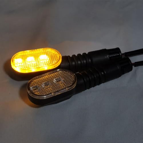 36V-72V Electric for Bike Taillight with Turn Signal, LED Rear Rack Lamp E-for Bike Scooter for Motorcycle, Black ABS Housing, 1 Pair
